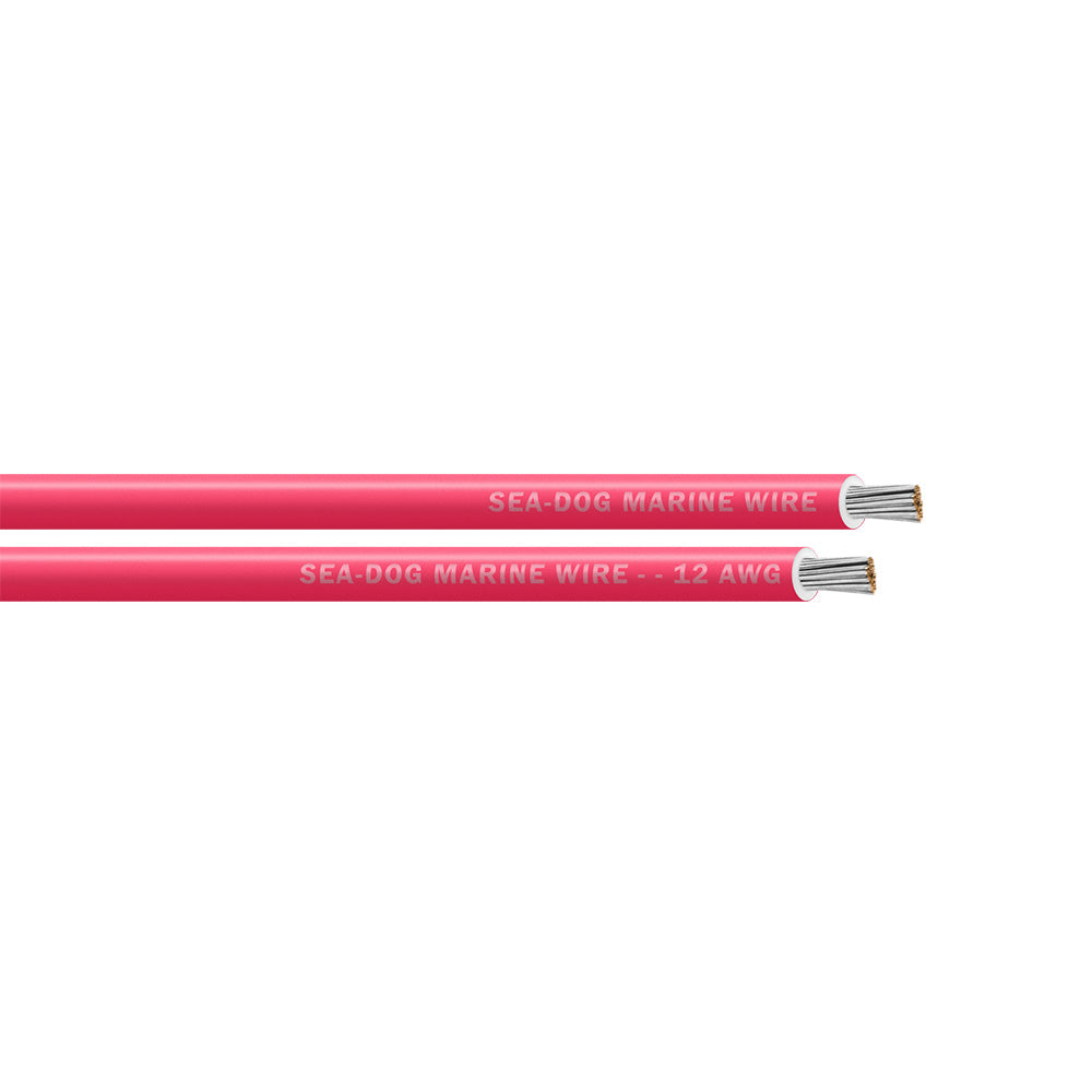 Sea-Dog 12 AWG pink primary wire, 400 feet spool, flexible electrical wire for marine or electrical projects.