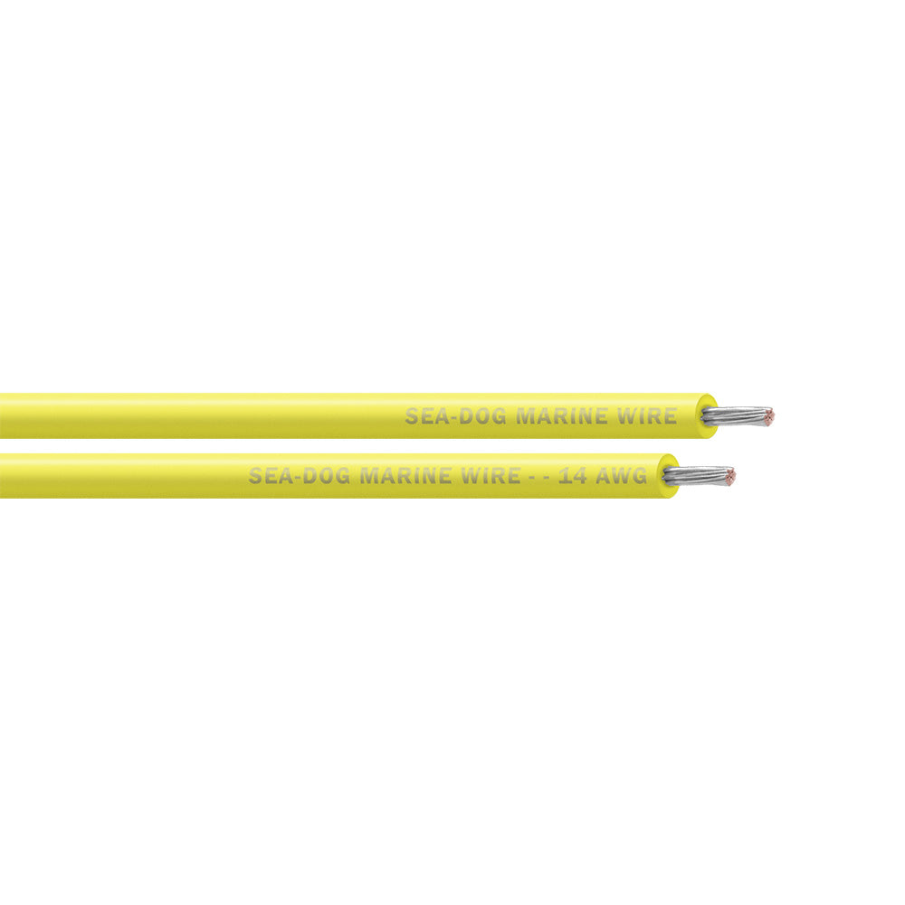 Sea-Dog 14 AWG yellow primary wire, 100-foot length, electrical wiring for marine and boating applications