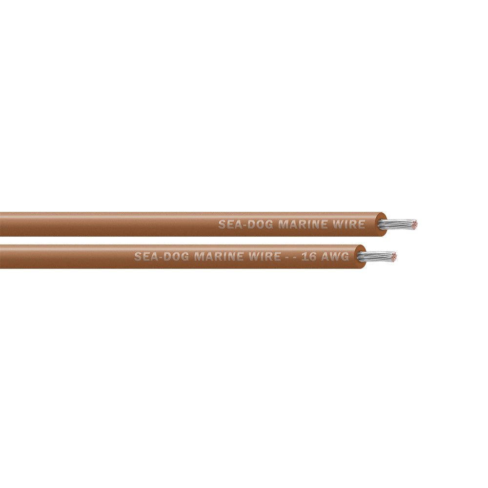Sea-Dog 16 AWG tan primary wire, 25-foot length, flexible electrical wire for marine or electrical applications.