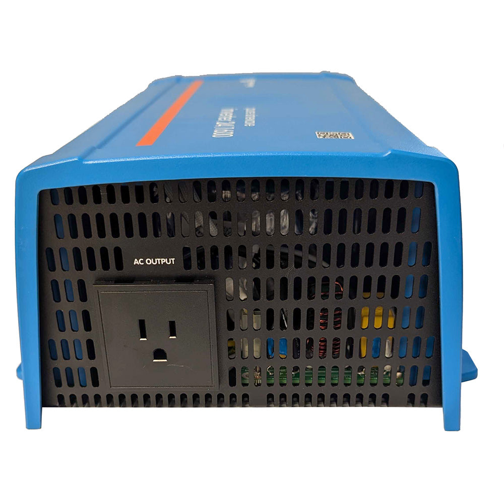 Victron Energy 24/1600 inverter with VE.Direct port and NEMA 5-15R outlet, used for converting 120V power.