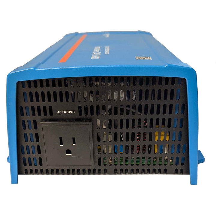 Victron Energy 24/1600 inverter with VE.Direct port and NEMA 5-15R outlet, used for converting 120V power.