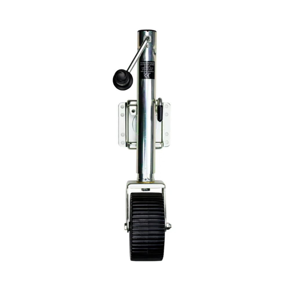 Powerwinch Saltwater Series Jack - 1500lb, Bolt-On, Single Wheel Wide, Zinc 500+ HR Salt Spray