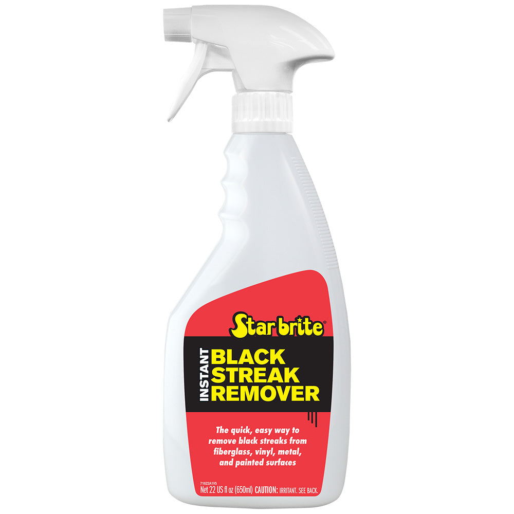 Star brite Instant Black Streak Remover bottle, 22 oz, cleaning product for removing black streaks from surfaces.