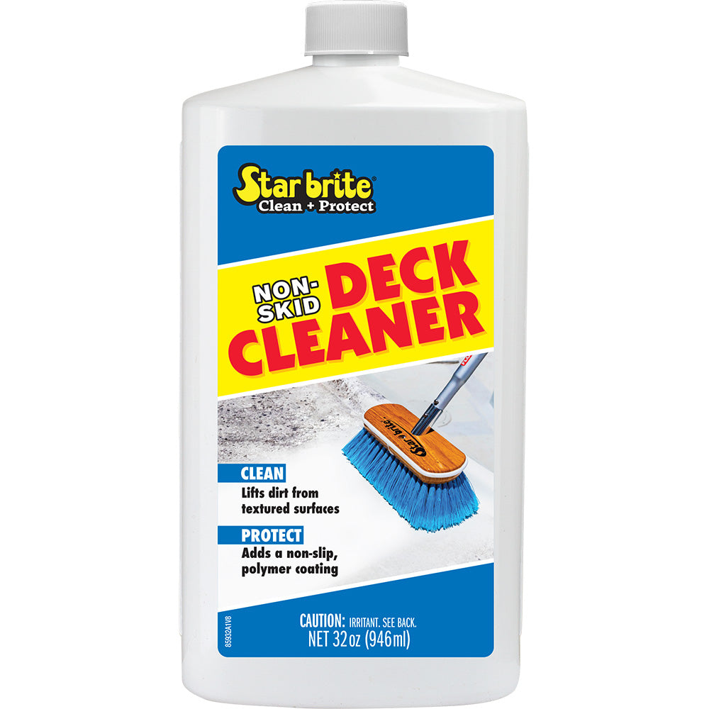 Star brite Non-Skid Deck Cleaner and Protectant in 32 oz bottle, designed for cleaning and protecting boat deck surfaces.
