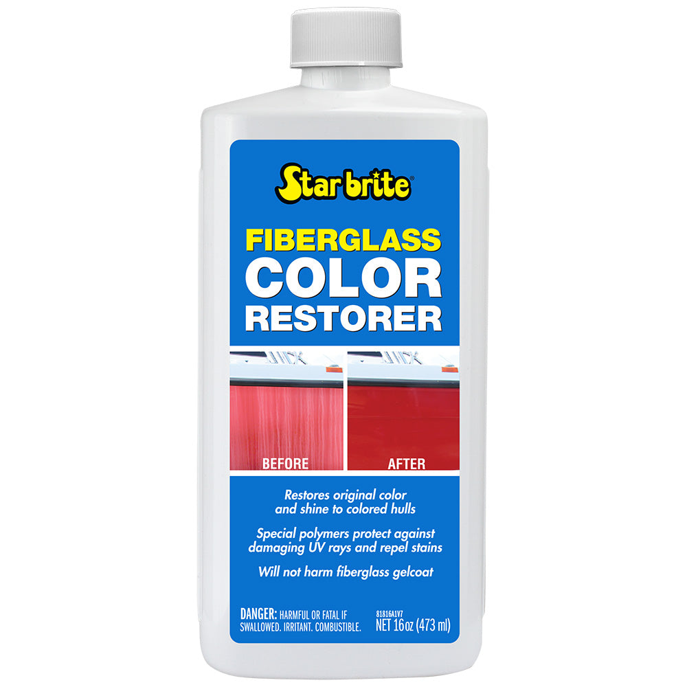 Star brite Fiberglass Color Restorer for colored hulls, 16 oz, cleaning product designed to restore and enhance fiberglass surfaces.