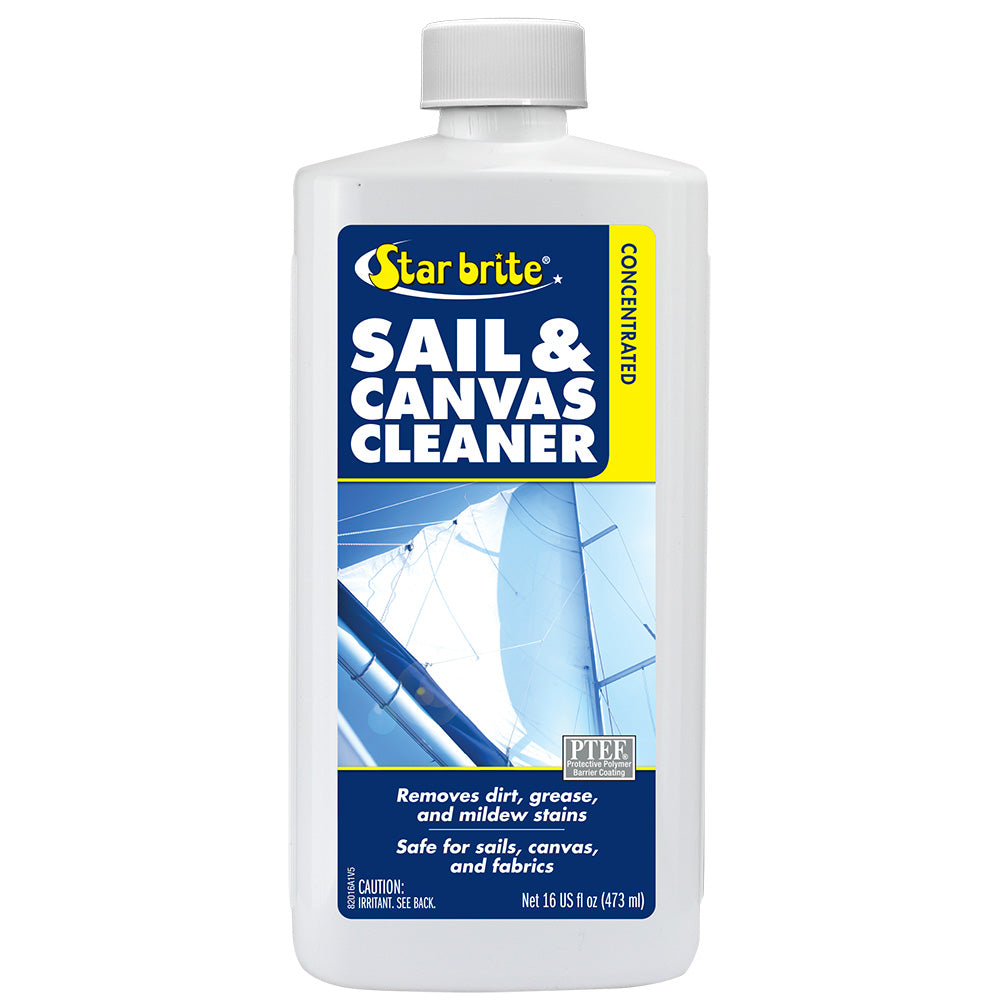 Star brite Sail Canvas Cleaner 16 oz bottle, cleaning solution for boat sails and canvas with spray nozzle.
