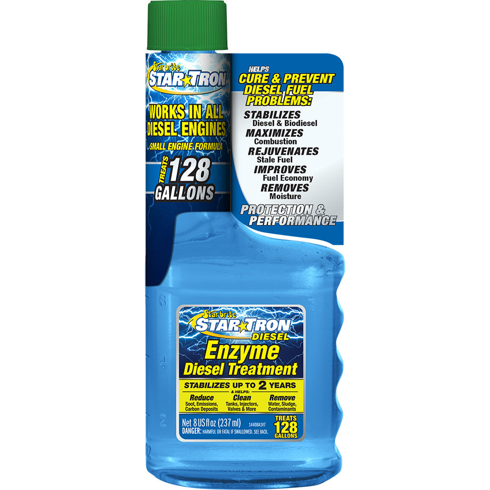 Star brite Star-Tron fuel stabilizer and corrosion protection in an 8 oz bottle, designed for cleaning and fuel storage.