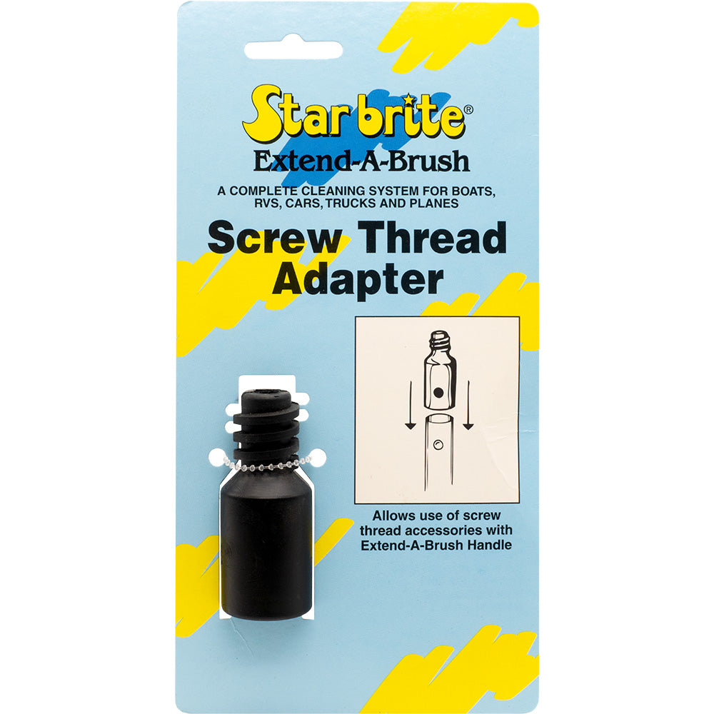 Star brite Screw Thread Adapter for Extend-A-Brush cleaning handles, helps attach and extend cleaning tools.