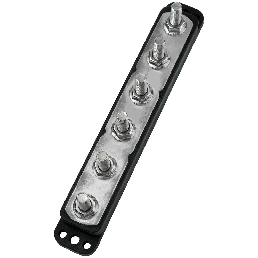 Egis MaxiBus 6 5/16-inch studs for 250 AMP busbar connection, showing electrical connectors and insulators.