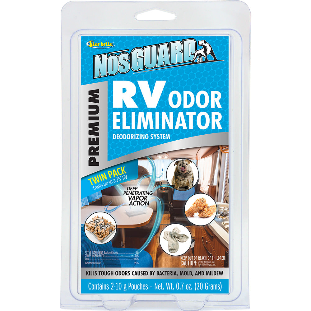 Star brite NosGUARD RV Odor Eliminator 2-pack, cleaning products for removing odors from RVs, shown in the image.