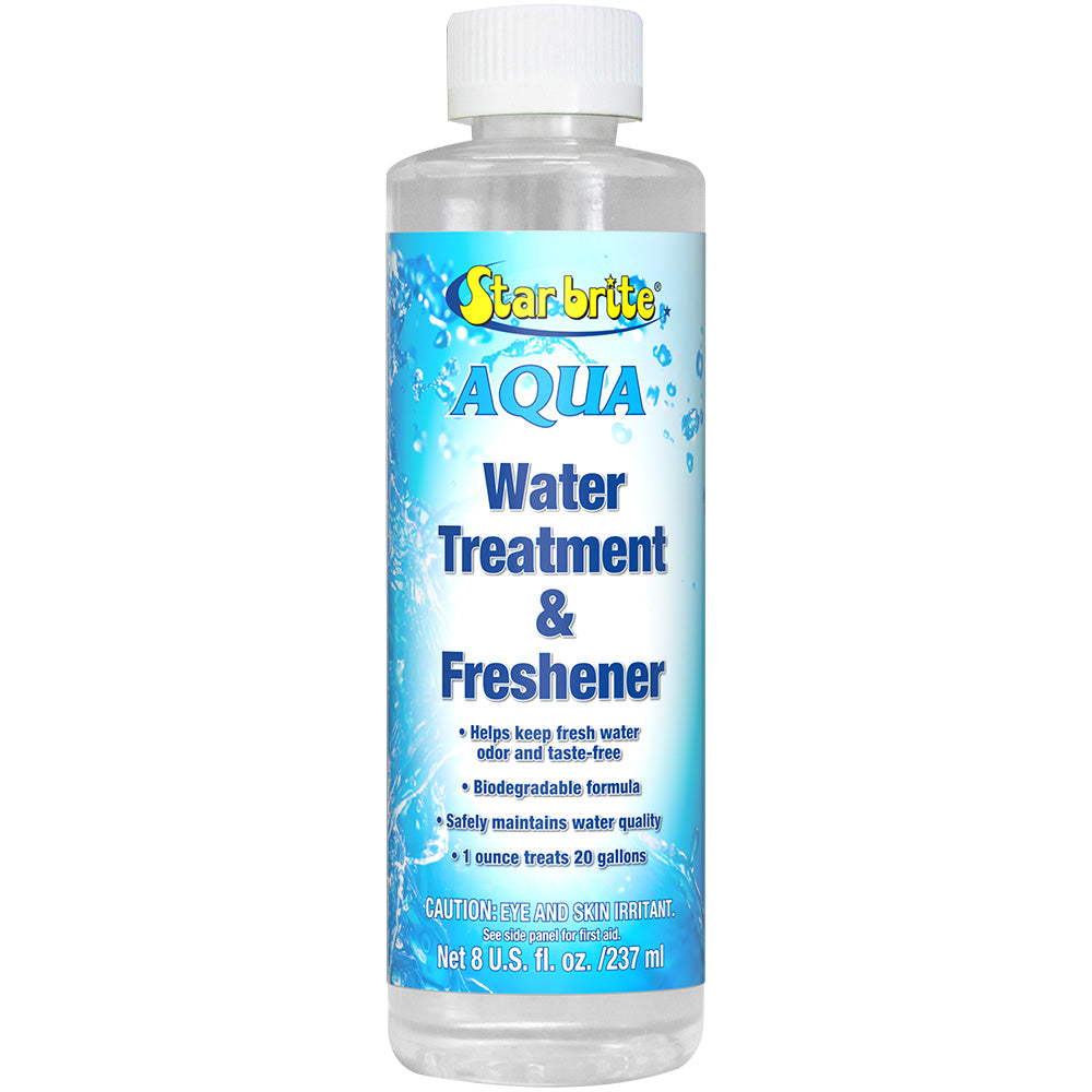 Star brite AQUA Water Treatment Freshener for marine sanitation, 8 oz bottle with label and cap visible
