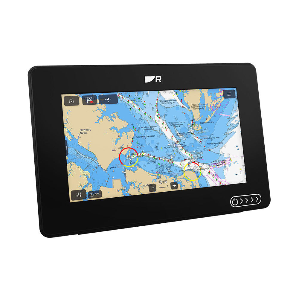 Raymarine Axiom 2 7-inch multifunction GPS chartplotter with Lighthouse North America chart display on screen
