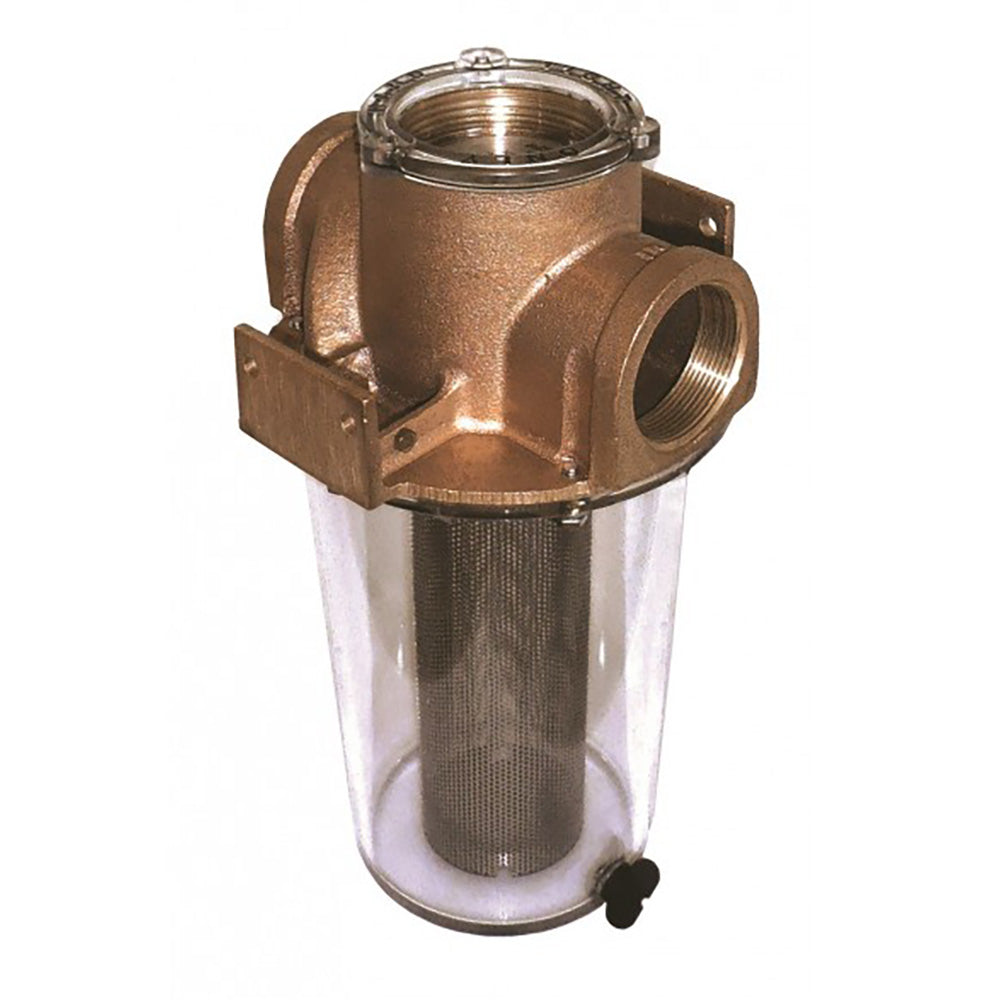 GROCO ARG-755 stainless steel raw water strainer with 3/4-inch basket for filtration in marine or industrial systems