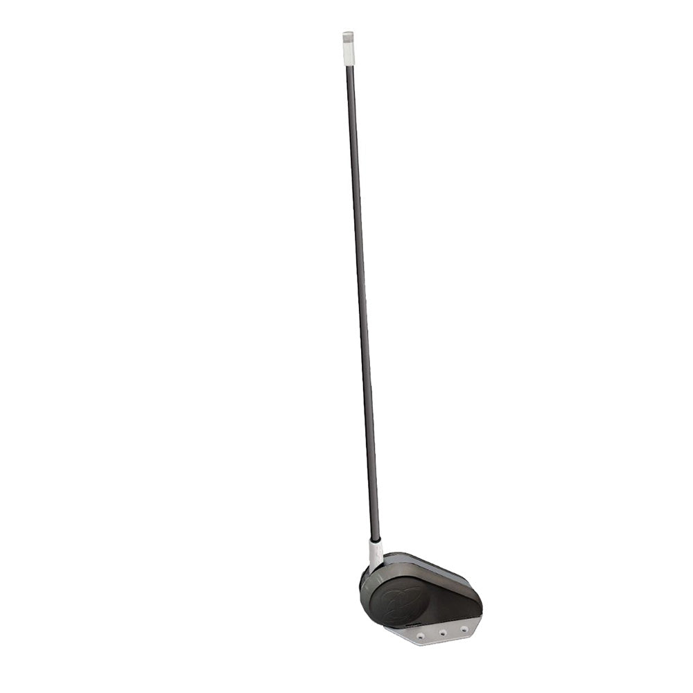 Lumitec Contour LED anchor light with motorized black base, 39-inch navigation light for boats, bright and energy-efficient.