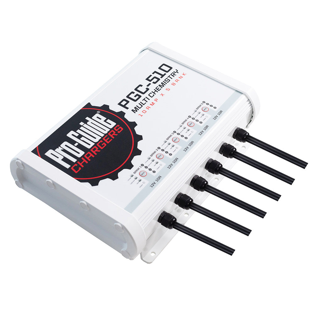Pro-Guide Batteries 12V 40-Amp Bank On-Board Battery Charger with digital display and sturdy casing.