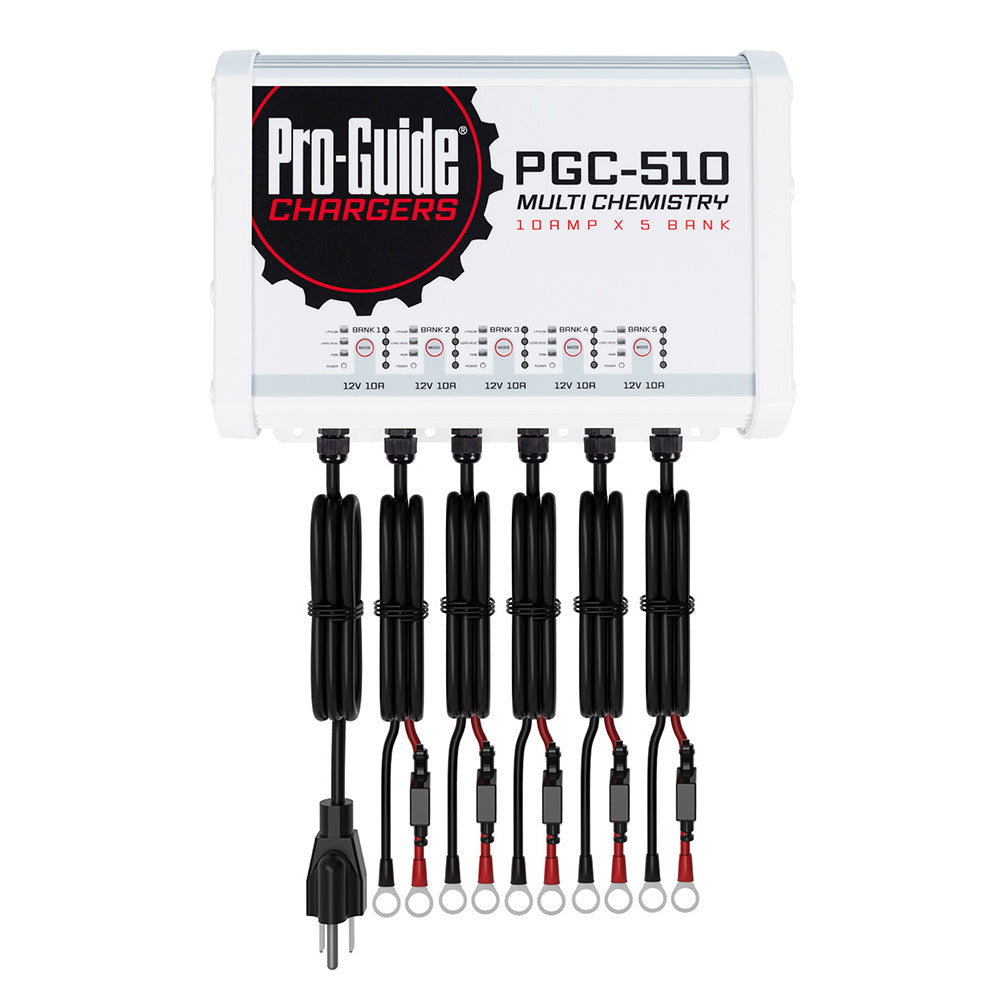 Pro-Guide Batteries 12V 40-Amp Bank On-Board Battery Charger, compact and versatile for vehicle batteries.