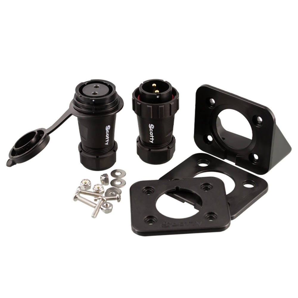 Scotty 2121 marine grade 12V plug socket, waterproof accessory for boats and marine electronics, durable and weather-resistant.