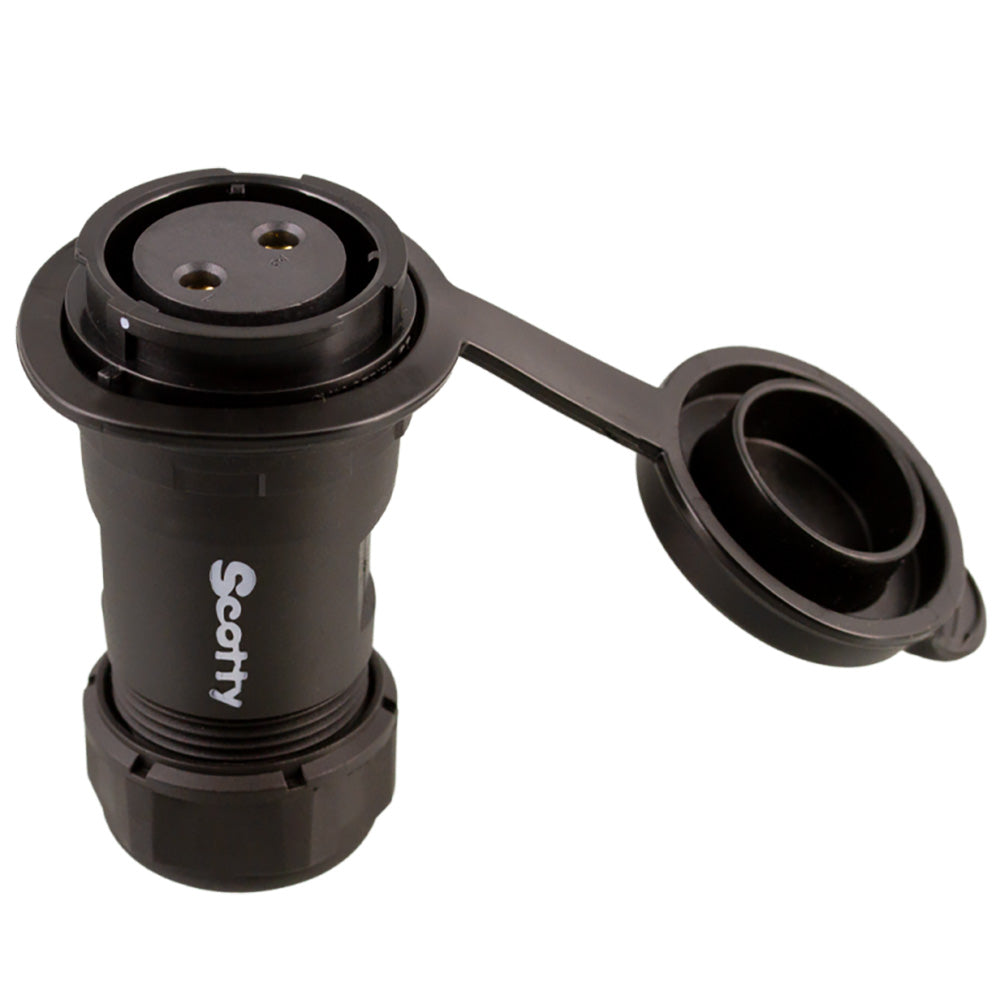 Scotty 2122 marine-grade 12V socket accessory, durable weatherproof power outlet for boats and marine use.