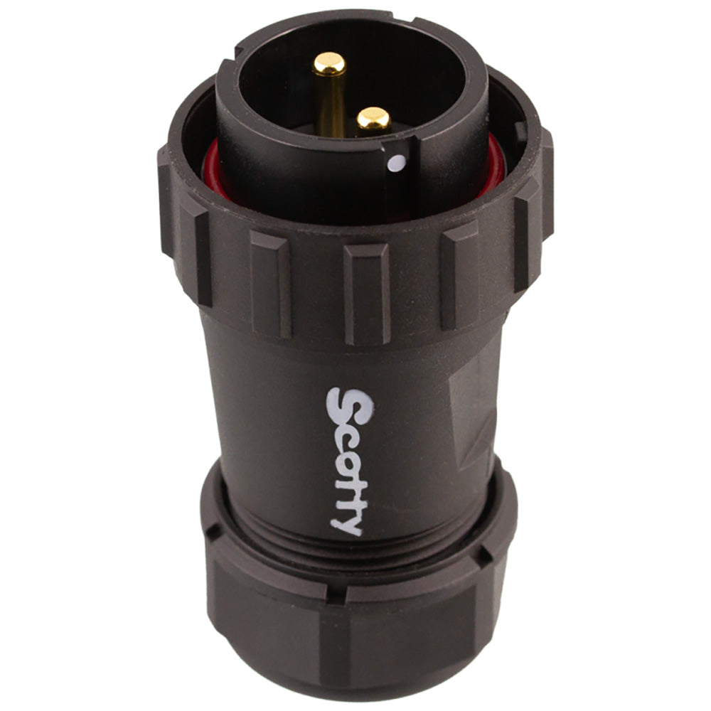 Scotty 2123 marine grade 12V plug accessory with durable construction and waterproof design for boat electrical connections.
