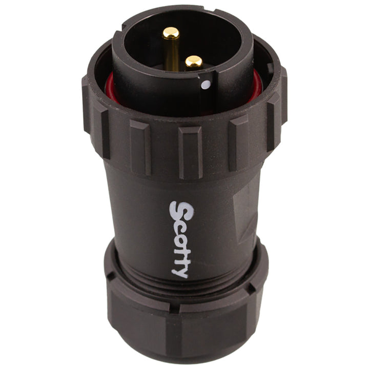 Scotty 2123 marine grade 12V plug accessory with durable construction and waterproof design for boat electrical connections.