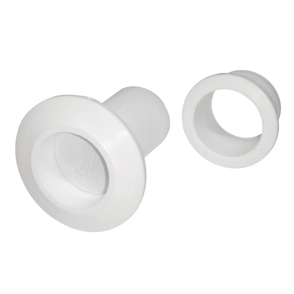 White T-H Marine Recessed Flapper Scupper Drain, marine boat accessory, designed for effective water drainage in marine applications.