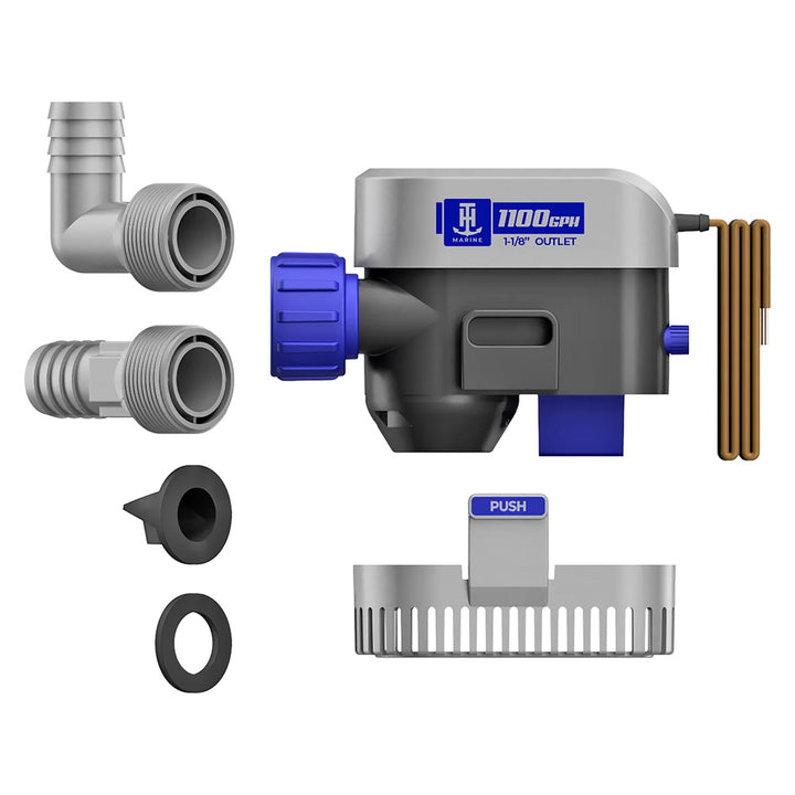 T-H Marine HYDRA automatic bilge pump in 12V with 1100 GPH flow, designed for marine bilge water removal.