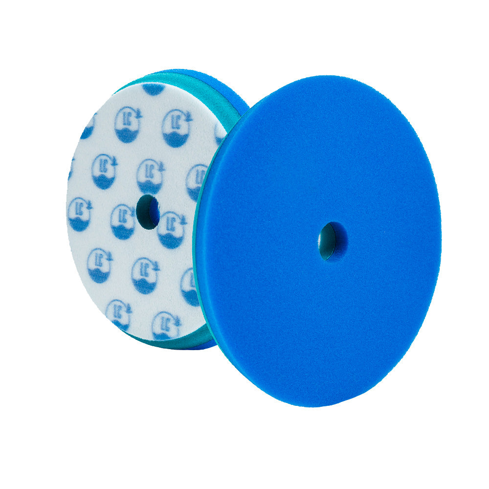 Lake Country Marine Blue Polishing Foam Pad, 6.5-inch diameter, soft cleaning foam for automotive and marine polishing.
