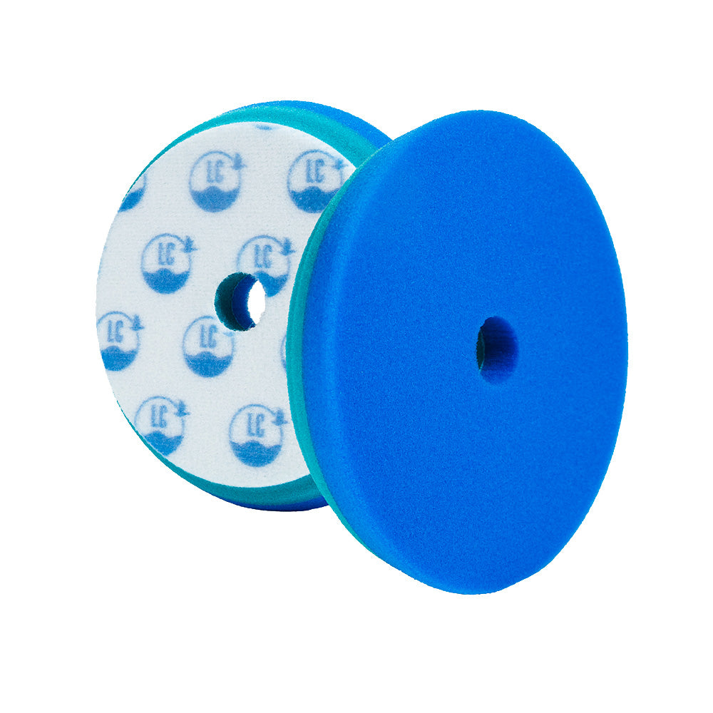 Lake Country Marine Blue Polishing Foam Pad, 5.5-inch diameter, for car cleaning and polishing, made of durable foam.