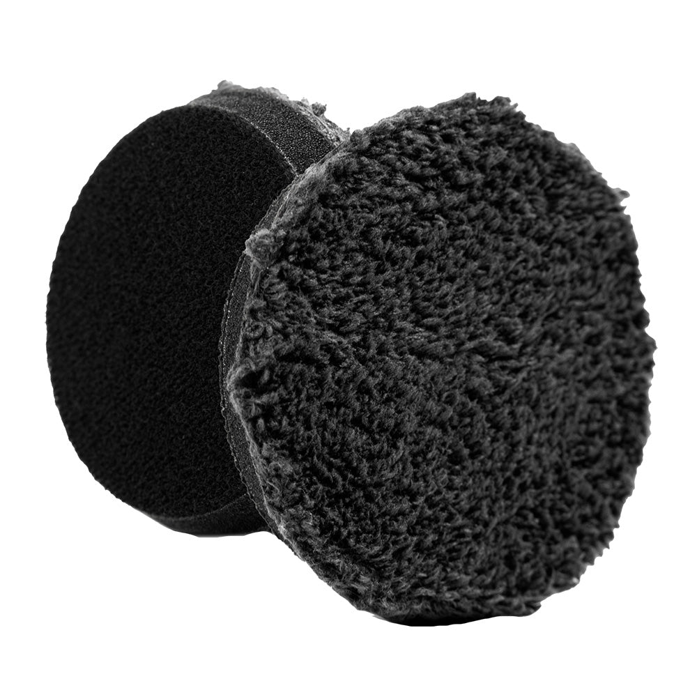 Lake Country HDO Black microfiber polishing pad, 3.5-inch cleaning pad for polishing and detailing cars.