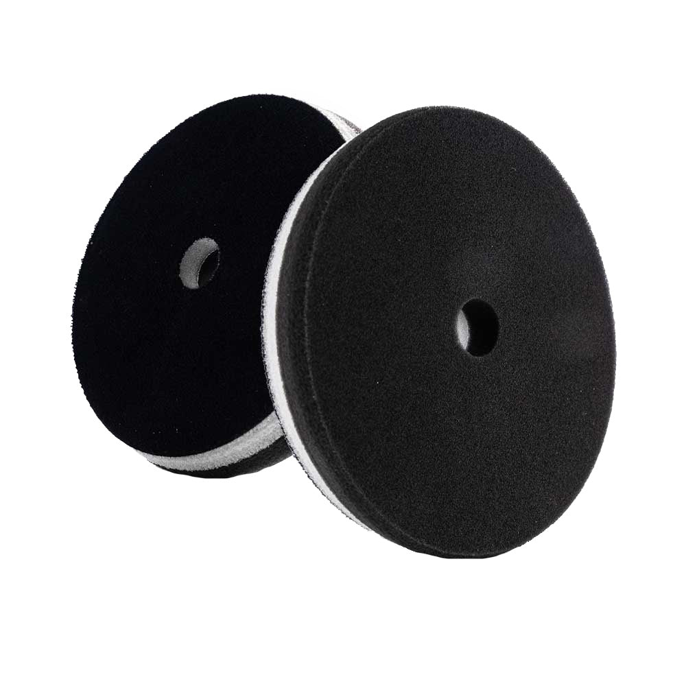 Lake Country HDO Black finishing polishing pad, 6.5-inch diameter, used for cleaning and polishing car surfaces.