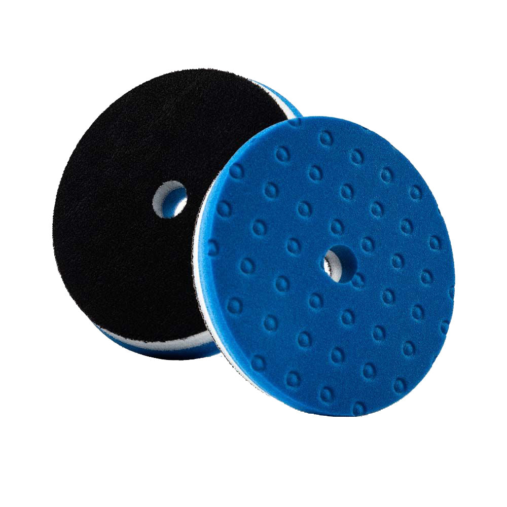 Lake Country HDO Blue polishing pad with CCS technology, 6.5-inch size, used for cleaning and polishing automotive surfaces.