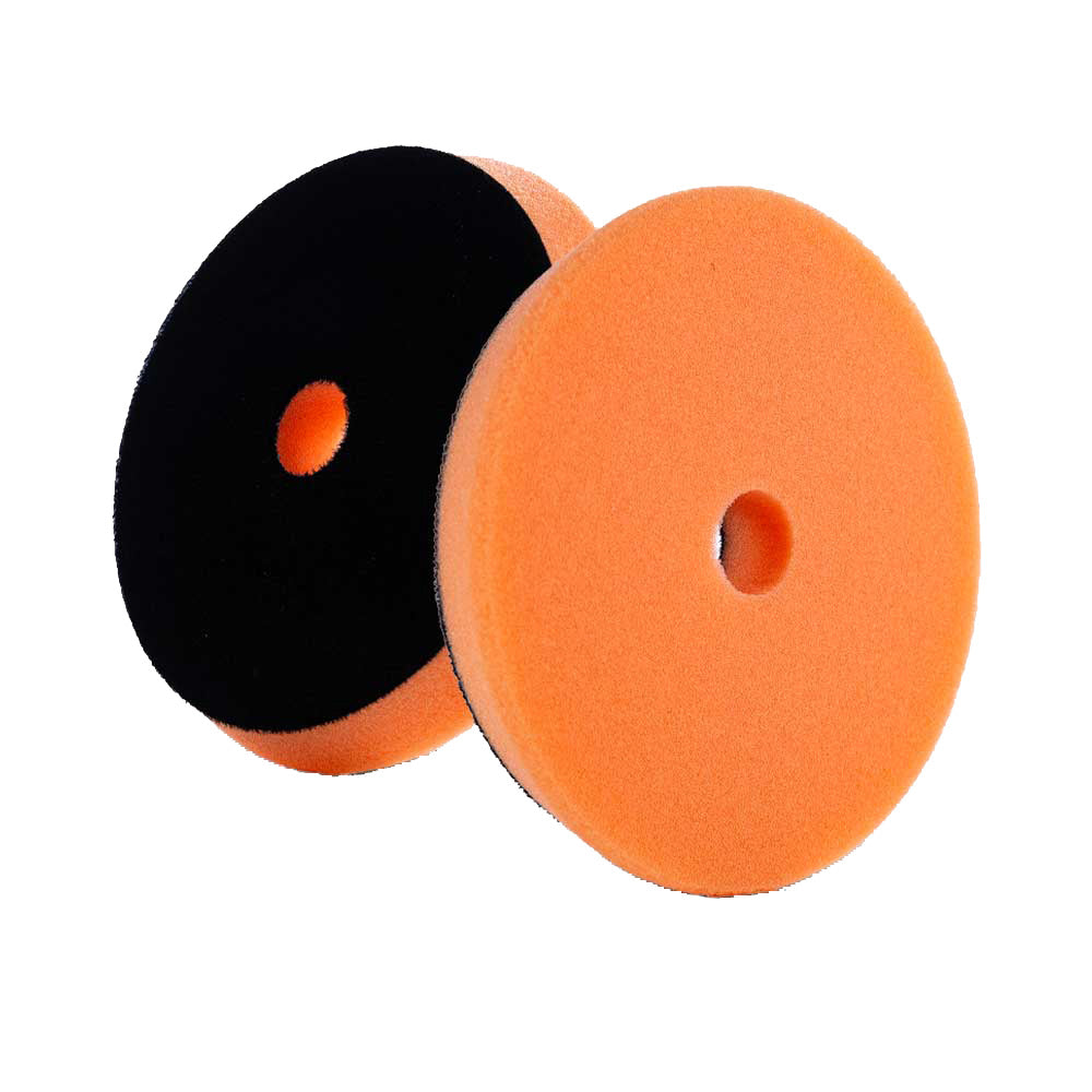 Lake Country SDO Orange polishing pad, 5.5-inch diameter with 7/8-inch thickness, used for car polishing and cleaning.
