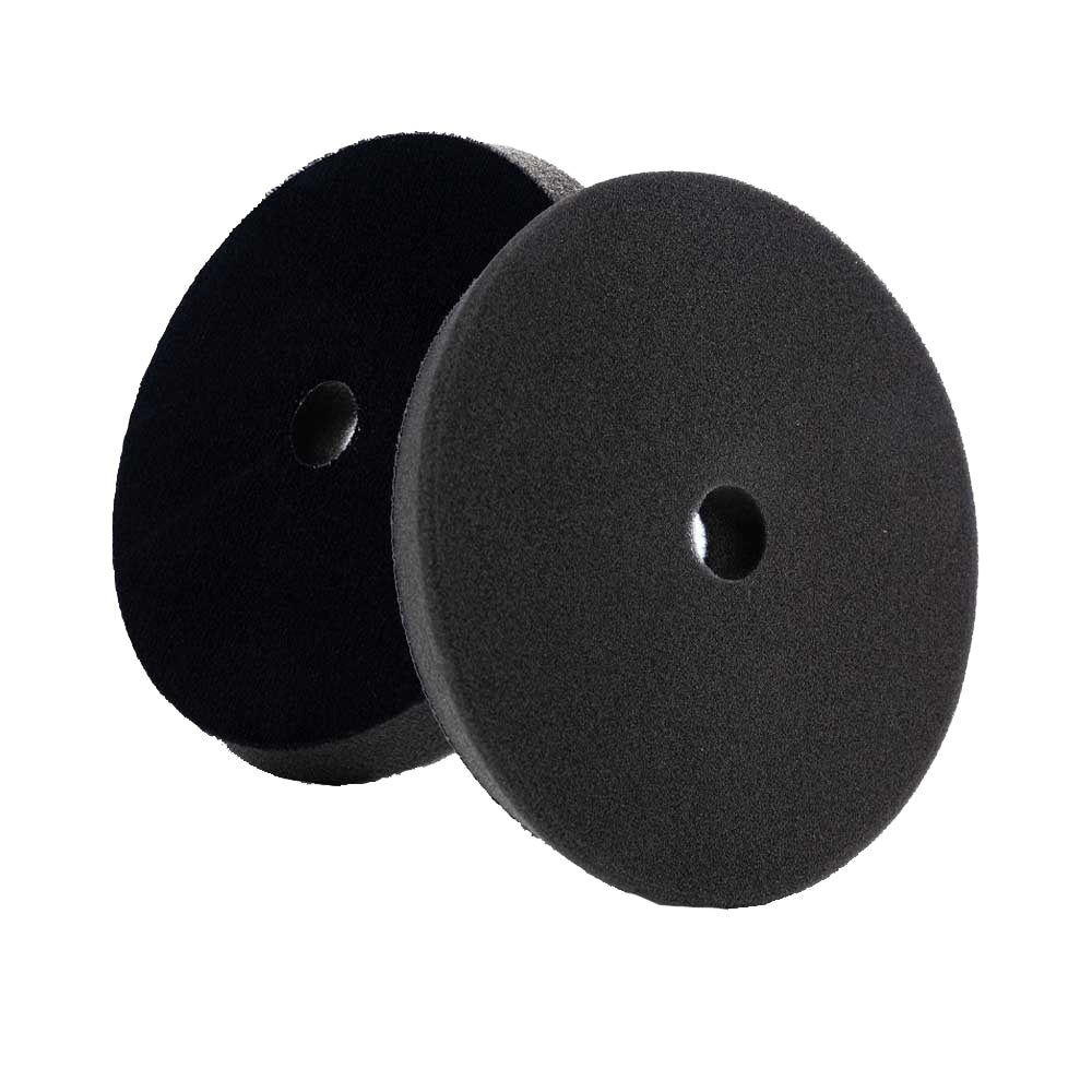 Lake Country SDO Black finishing polishing pad, 6.5-inch diameter with 7/8-inch thickness, used for car detailing and polishing.