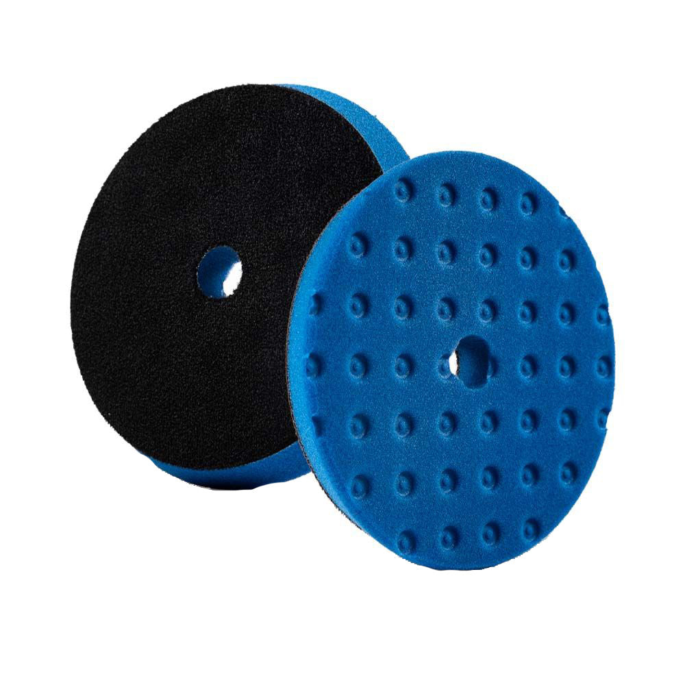 Lake Country SDO Blue Heavy Polishing Pad with CCS Technology, 6.5-inch size, used for car polishing and detailing.