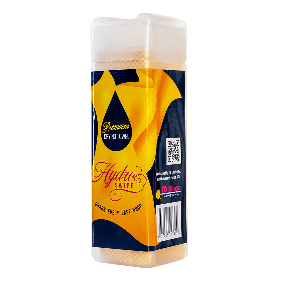 TD Mop HydroSwipe chamois cloth for cleaning, 24x32 inches, soft absorbent material ideal for surface drying and wiping.