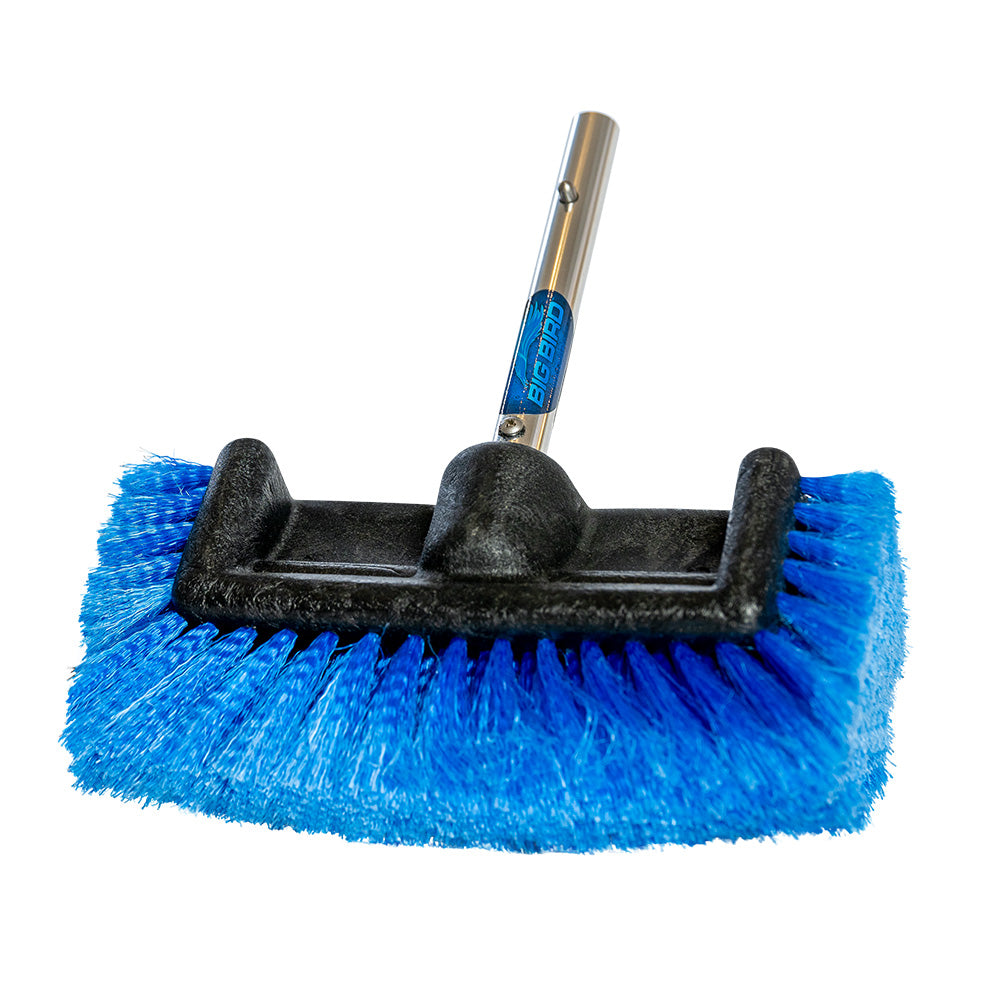TD Mop Big Bird Brush medium cleaning tool with yellow bristles and ergonomic handle on a white background