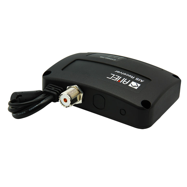 AMEC CYPHO-150 AIS receiver device for marine navigation, featuring a compact design and multiple connection ports.