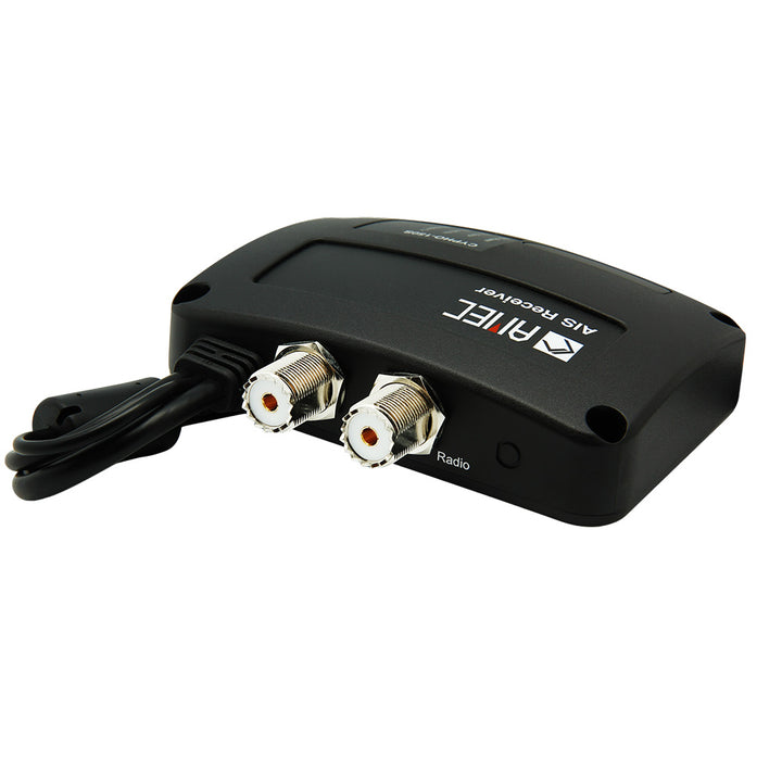 AMEC CYPHO-150S AIS receiver with built-in VHF splitter, showing front panel with display and connection ports for marine navigation.