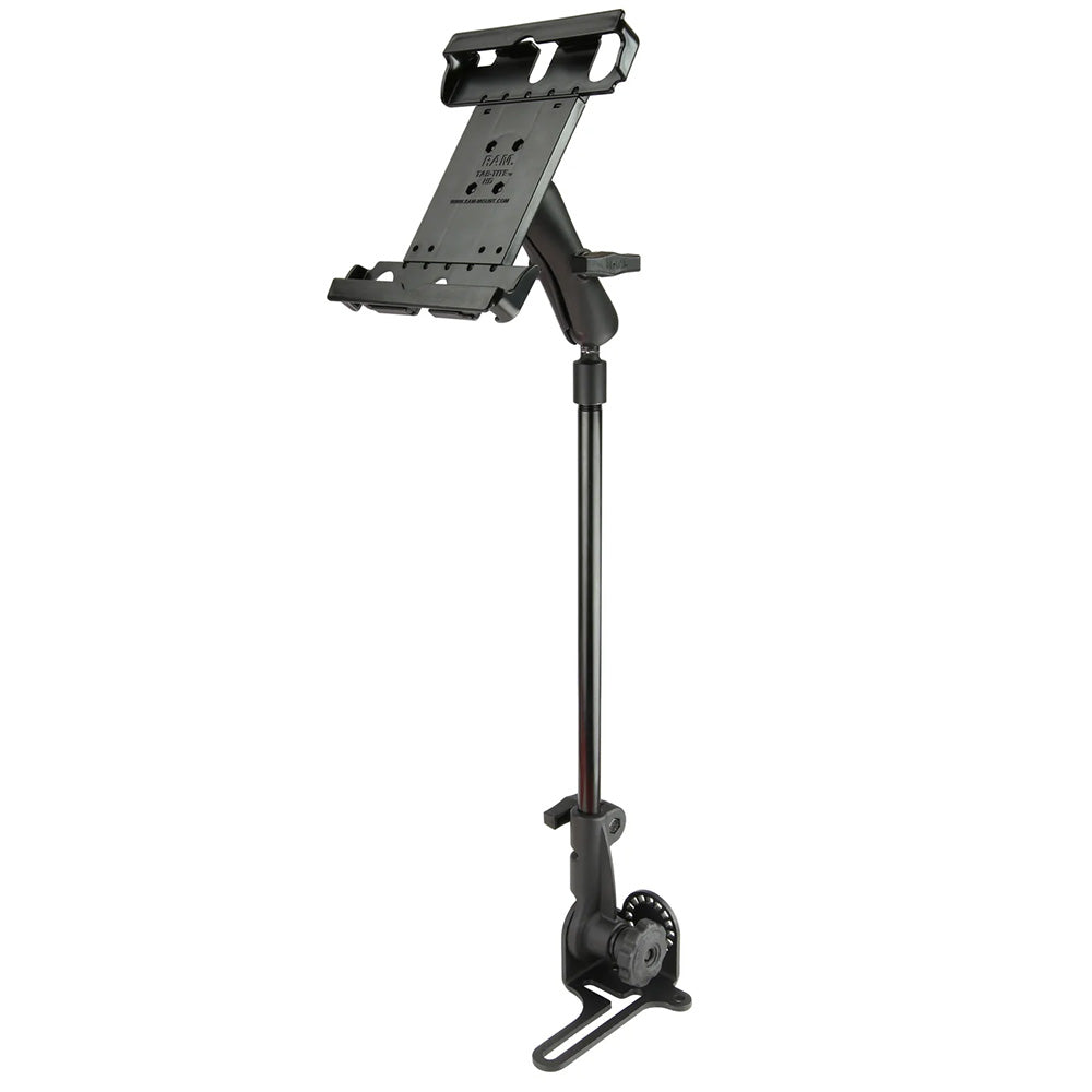 RAM Mount RAM Pod HD 30-inch vehicle mount for 9-10.5 inch tablets with cases, sturdy and adjustable for secure tablet mounting.