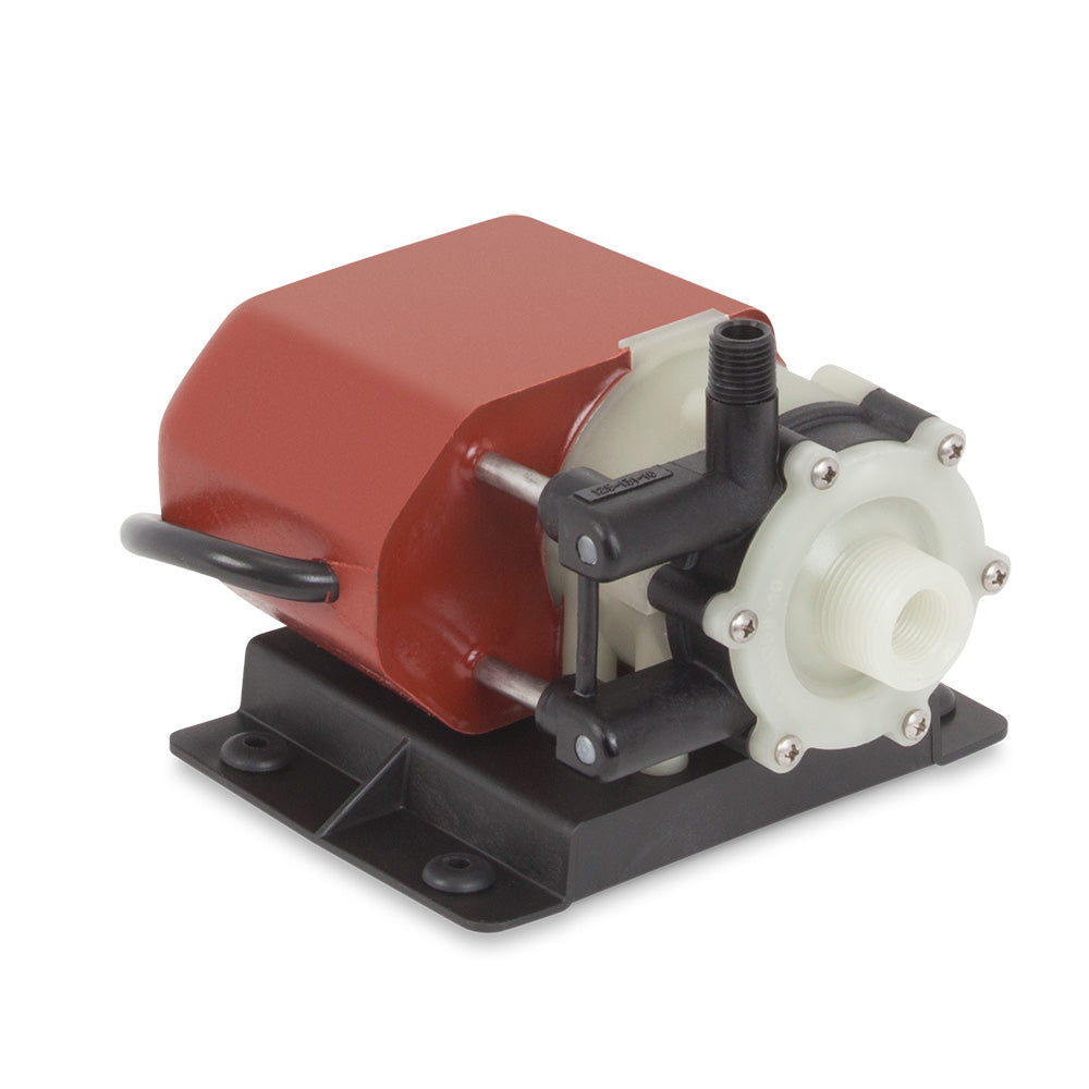 Dometic submersible marine sanitation pump with 115V, 250GPH flow, suitable for boat sanitation systems, in black and compact design