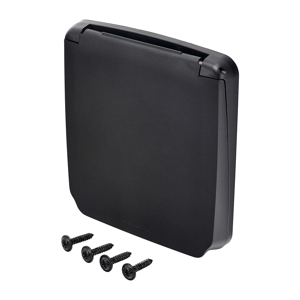 Scanstrut Roam Series universal electrical utility housing mounted on boat, weatherproof accessory for marine electronics.