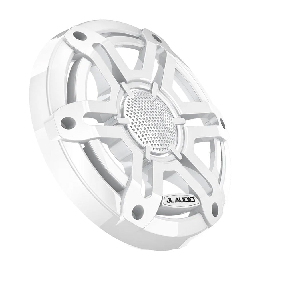 JL Audio M200 6.5-inch white sport single speaker grille, durable accessory for marine or outdoor audio systems.