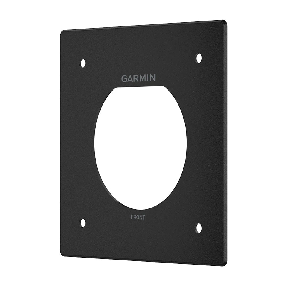Garmin GMI 20 to GMI 40 Adapter Plate for marine electronics, shown with mounting holes and hardware.