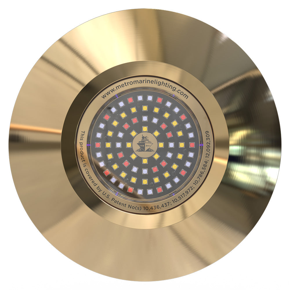 Metro Marine Thru-Hull Full Spectrum RGBW Round Fixture Underwater Light - 120 Degree Beam Angle