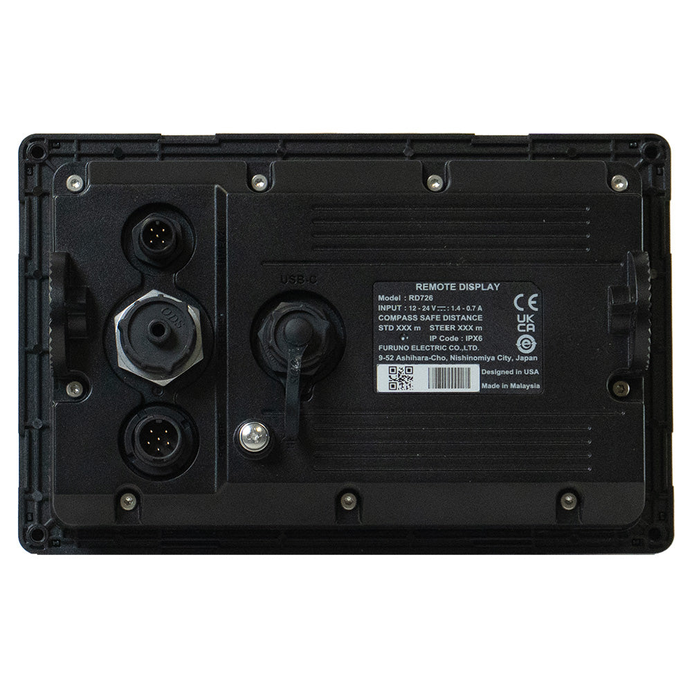 Furuno RD726 7-inch remote display instrument with black casing and navigation data screen