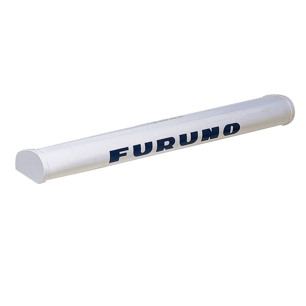 Furuno XN12A/4 4-foot open array radar mounted on boat, showing sleek black radar antenna and mounting hardware.