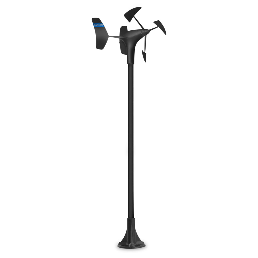 Garmin gWind Race transducer for marine instruments, showing a sleek, compact device used in boat wind speed and direction measurement.