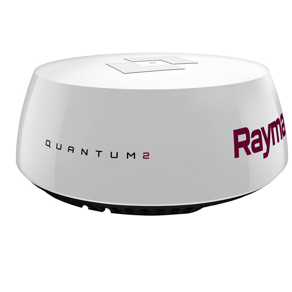 Raymarine Quantum 2 Q24D Doppler radar device with no cable, showcasing its compact design and antenna for marine navigation.