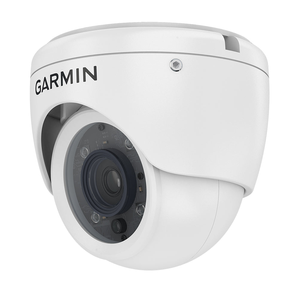Garmin GC 200 Marine IP Camera with night vision, waterproof design, and high-definition lens for boat surveillance and security.