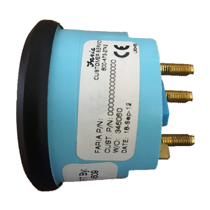 Faria Coral 2-inch cylinder head temperature gauge with sender, displays 60-120°F, for marine or engine monitoring.